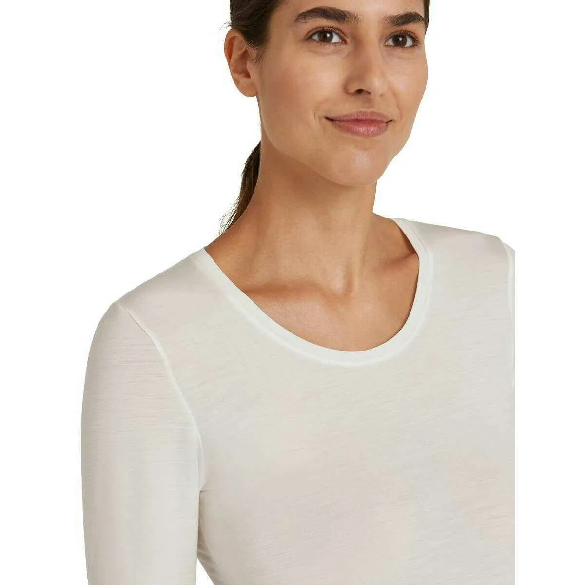 Falke Daily ClimaWool Long Sleeve T-Shirt - Off-White