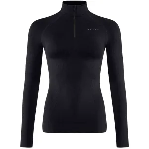 Falke Maximum Warm Long Sleeve Zipped Shirt - Black