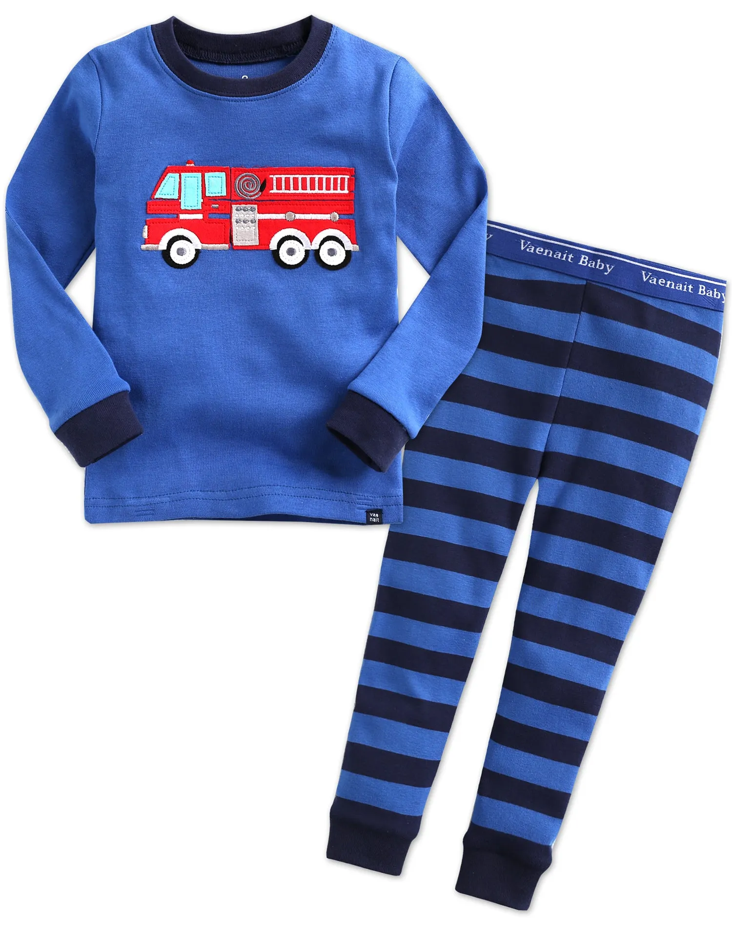 Fire Truck Long Sleeve Pajamas