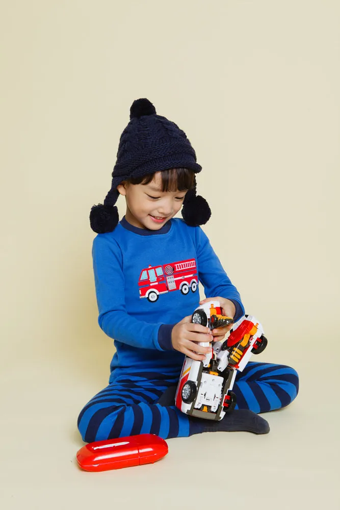 Fire Truck Long Sleeve Pajamas