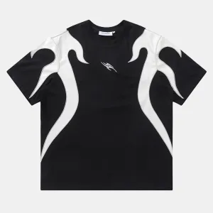 Flame | Black and White T-Shirt