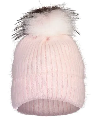 Fox Pompom Knit Hat - Eau De Rose