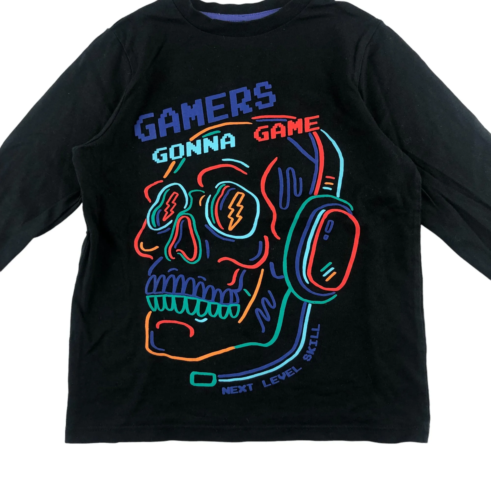 George t-shirt 5-6 years black skull Gamers Gonna Game long sleeve cotton