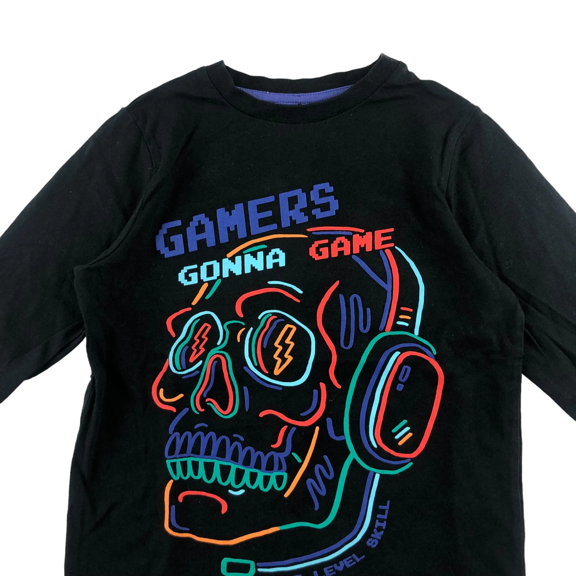 George t-shirt 5-6 years black skull Gamers Gonna Game long sleeve cotton