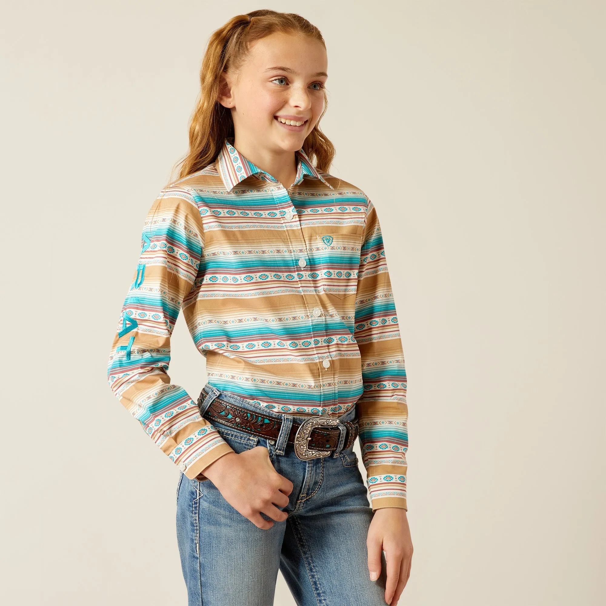 Girl's Ariat Team Kirby Button Down Shirt #10052735