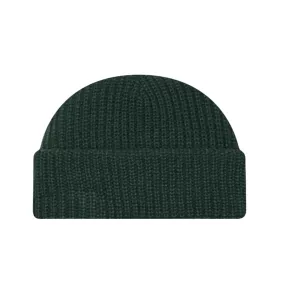 Green Ribbed Skully Knit Beanie