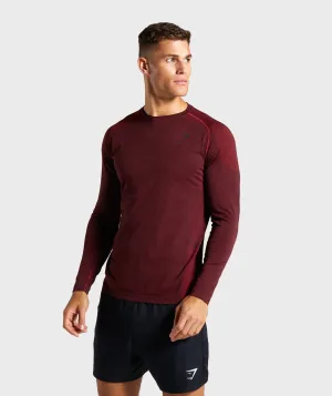 Gymshark Vital Seamless Long Sleeve T-Shirt - Red