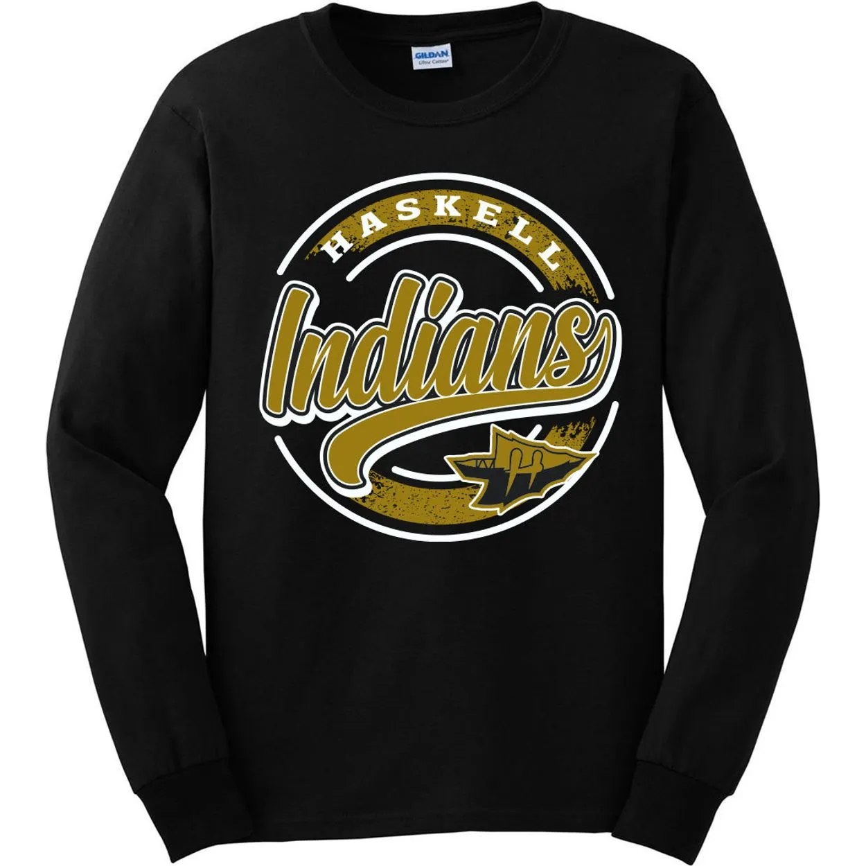 Haskell Indians - Circle Script Long Sleeve T-Shirt