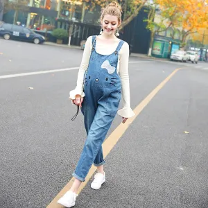 High Quality Denim Maternity Jeans Overalls Loose Adjustable Bib Pants Clothes for Pregnant Women Pregnancy Jeans Jumpsuit