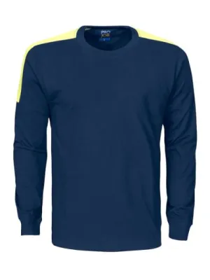 High Visibility Men's Long Sleeve Work Tee Shirt - Projob Workwear