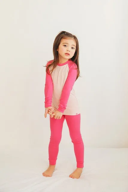 Hot Pink Modal Raglan Long Sleeve Pajama