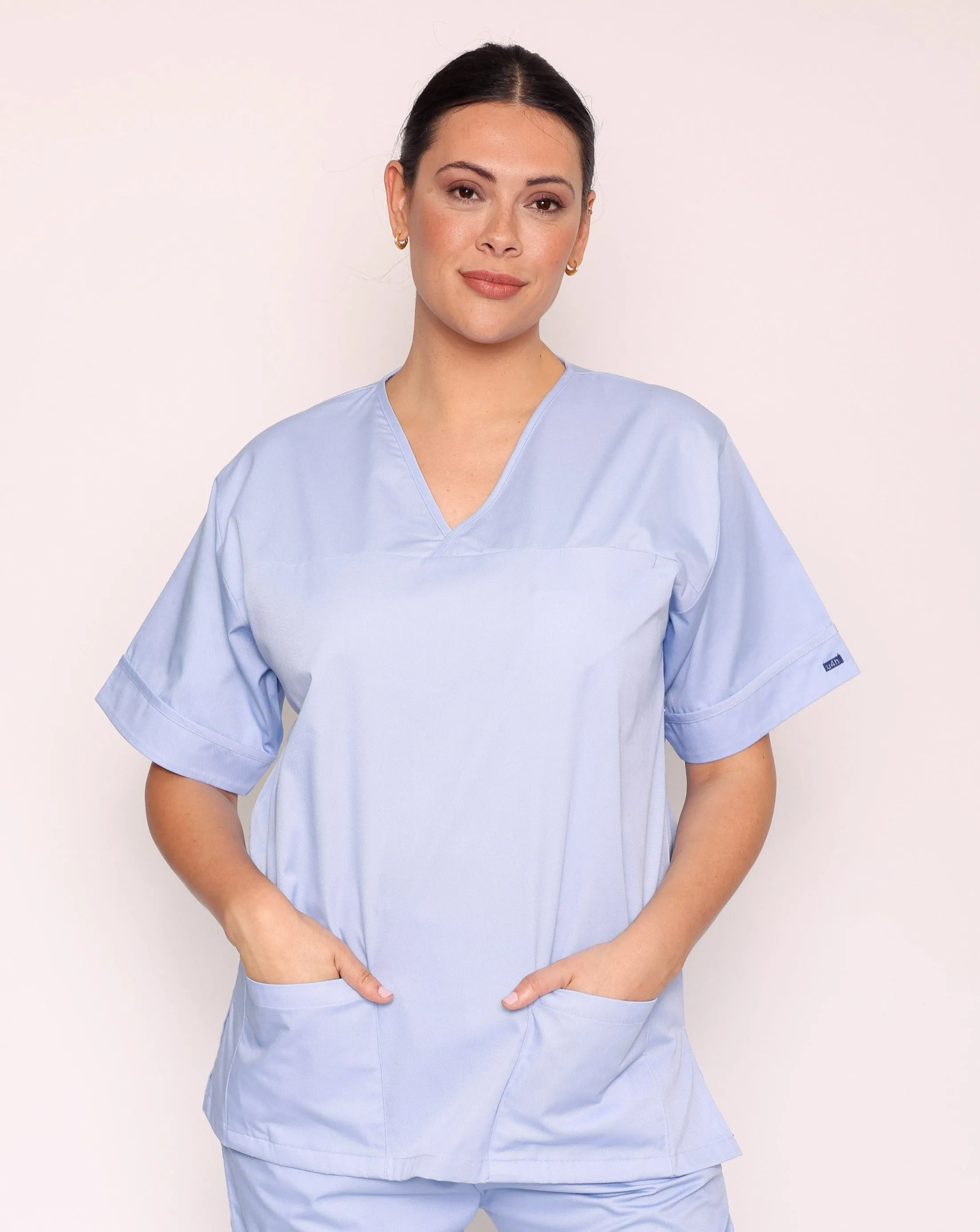 Howser Unisex Smart Scrub Tunic - Sky Blue