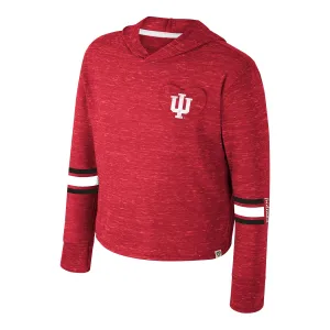 Indiana Hoosiers Girls Hooded Crimson Long Sleeve T-Shirt