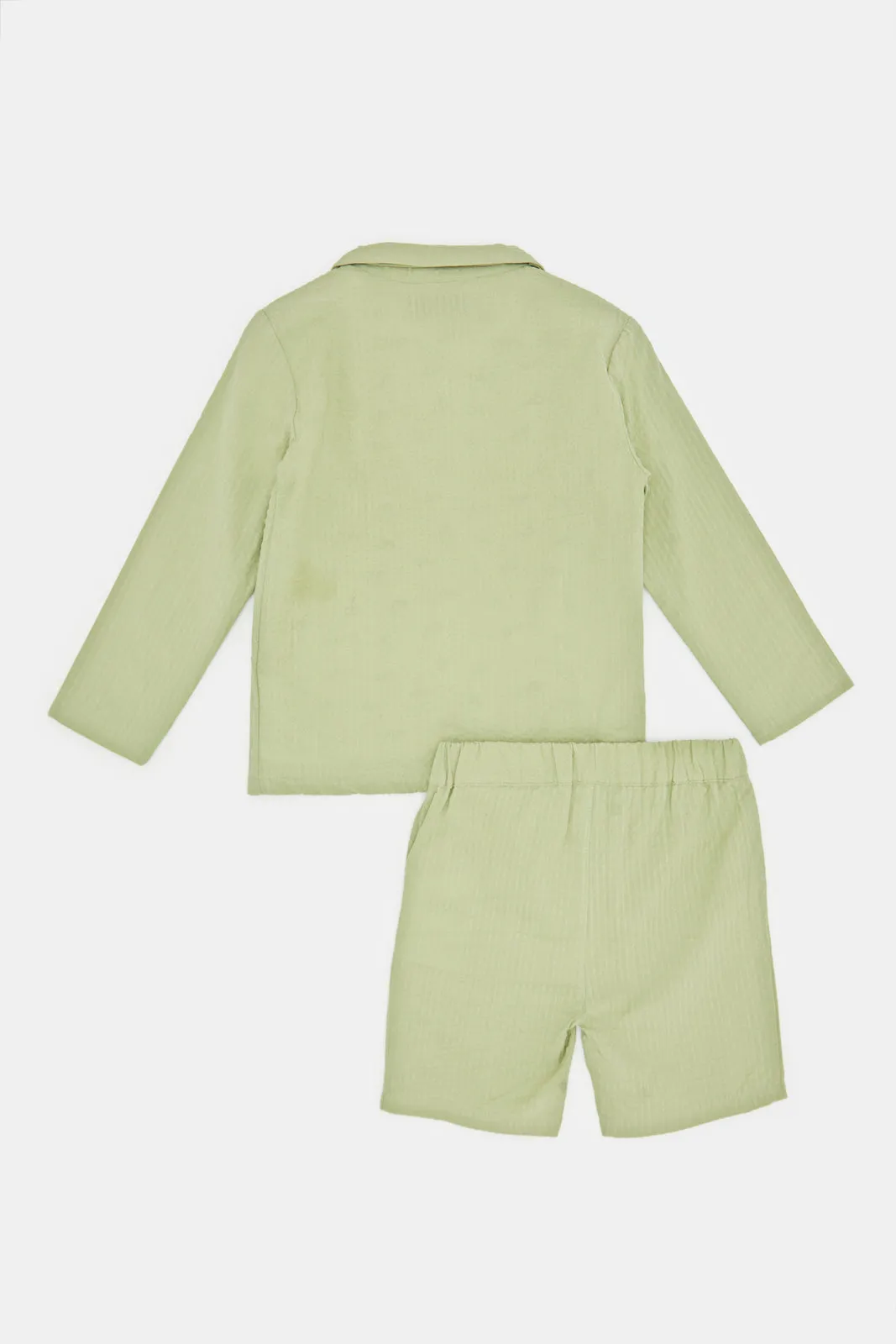 Infant Boys Green Top And Bottom Set With T-Shirt  (3 Piece)