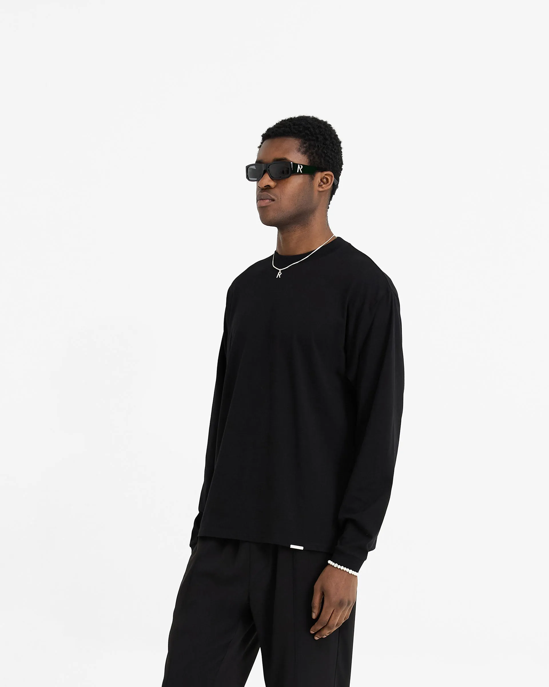 Initial Long Sleeve T-Shirt - Black