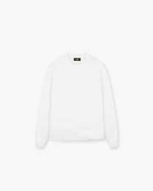 Initial Long Sleeve T-Shirt - Flat White