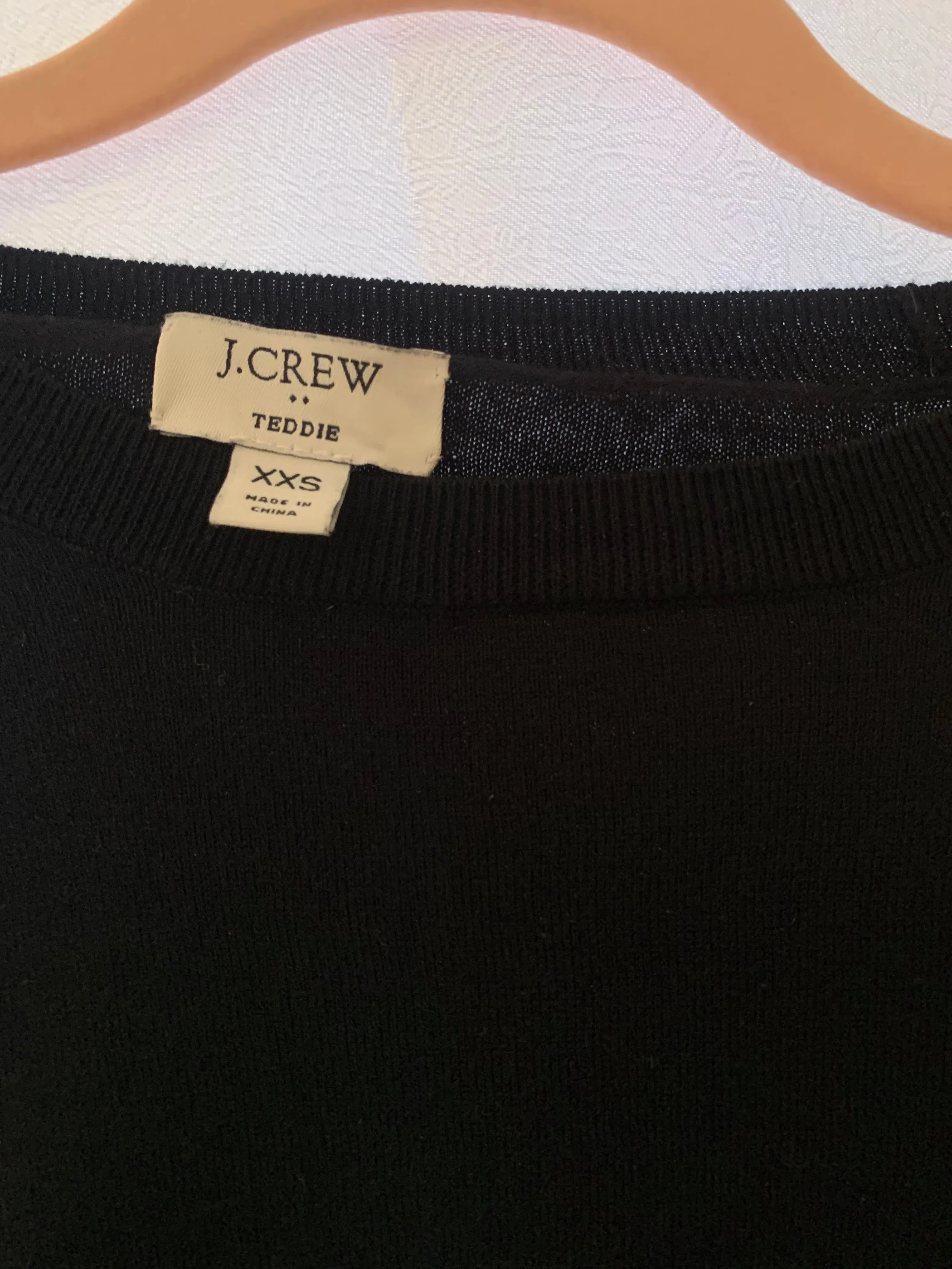 J.Crew Black Long Sleeve Teddie Shirt Size XXS