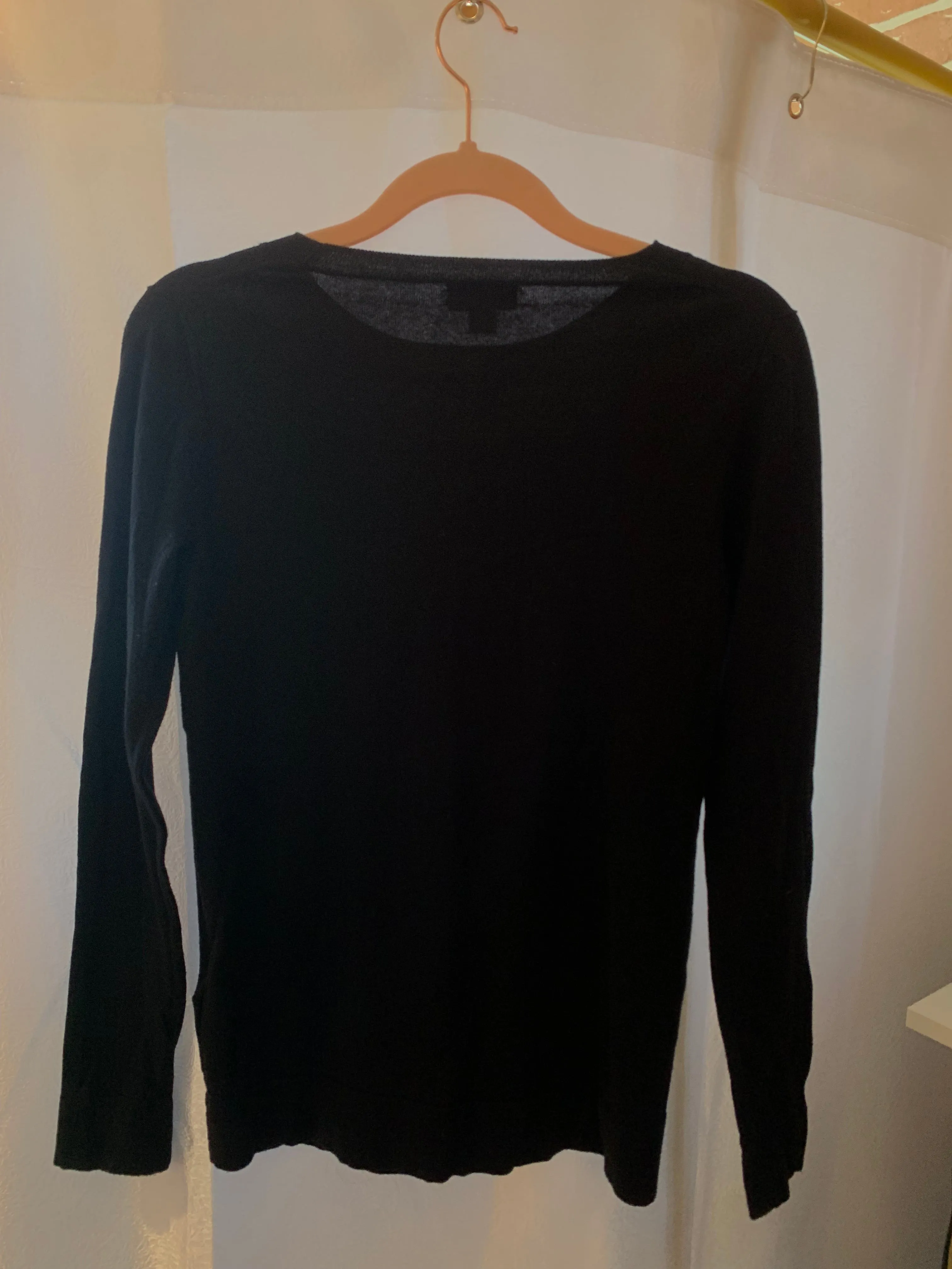 J.Crew Black Long Sleeve Teddie Shirt Size XXS