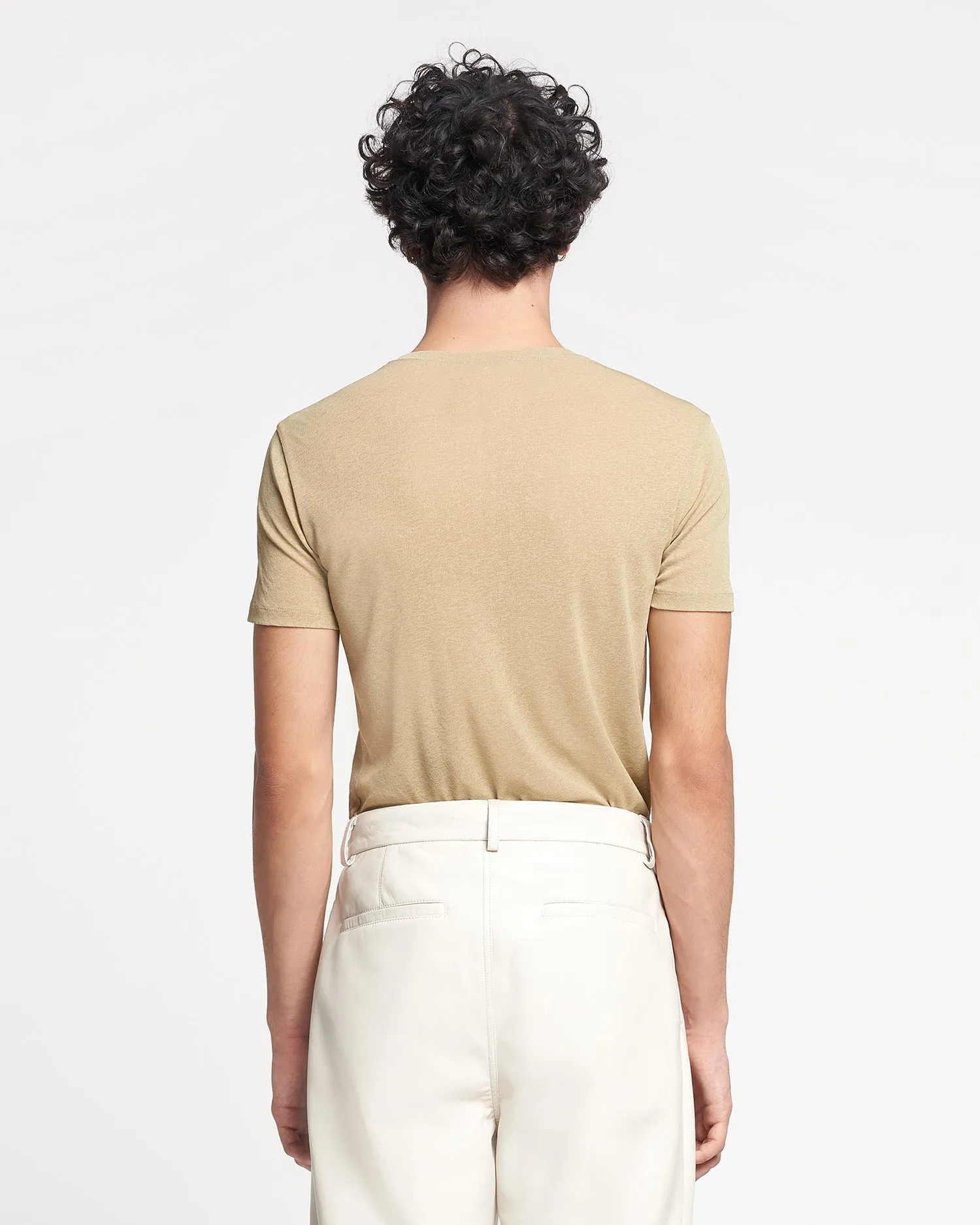 Jenno - Mesh-Jersey T-Shirt - Pale Olive