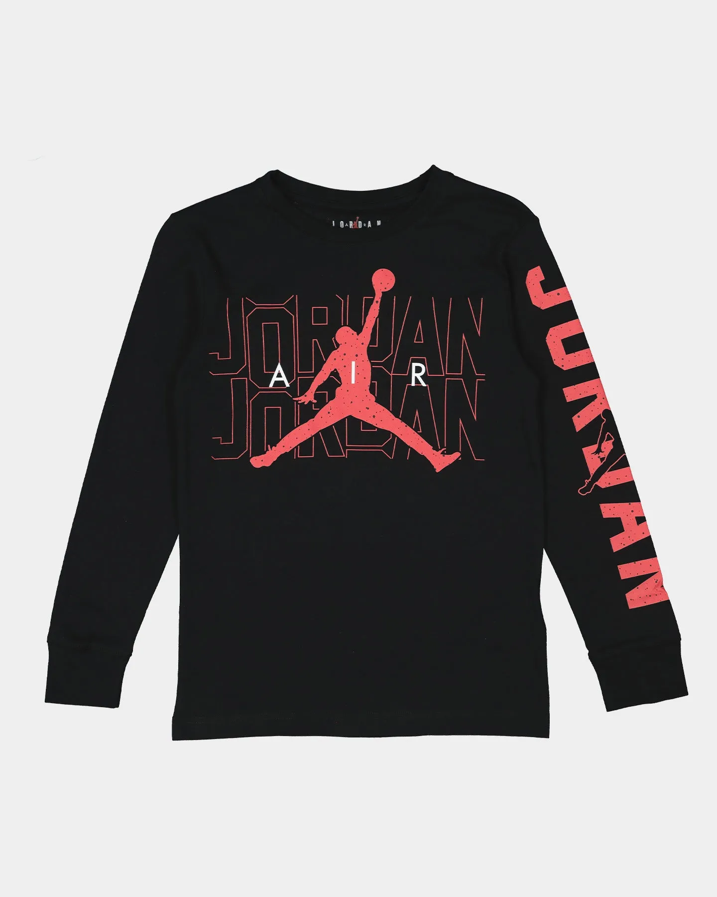 Jordan Kids' Back Screen Long Sleeve Graphic T-Shirt Black