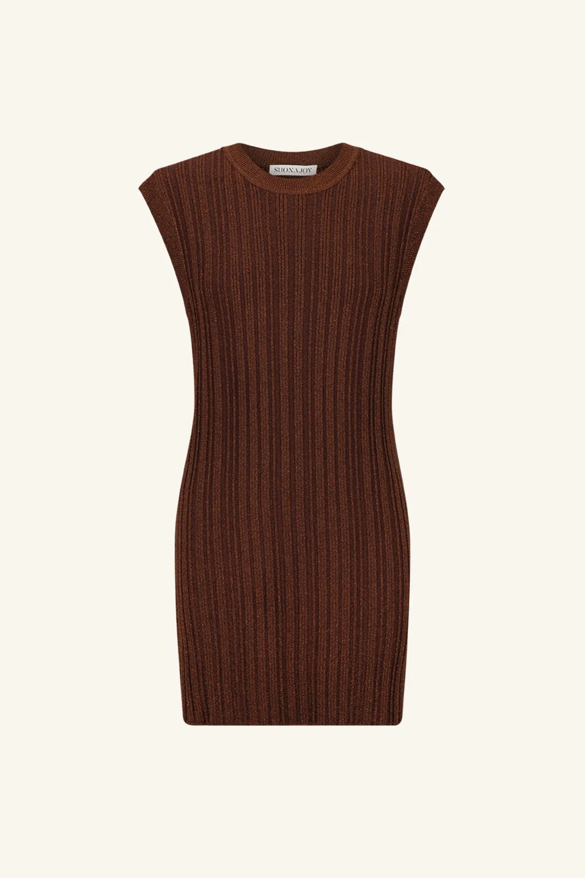 KAMARI SLEEVELESS TUNIC TOP - BRANDY BROWN