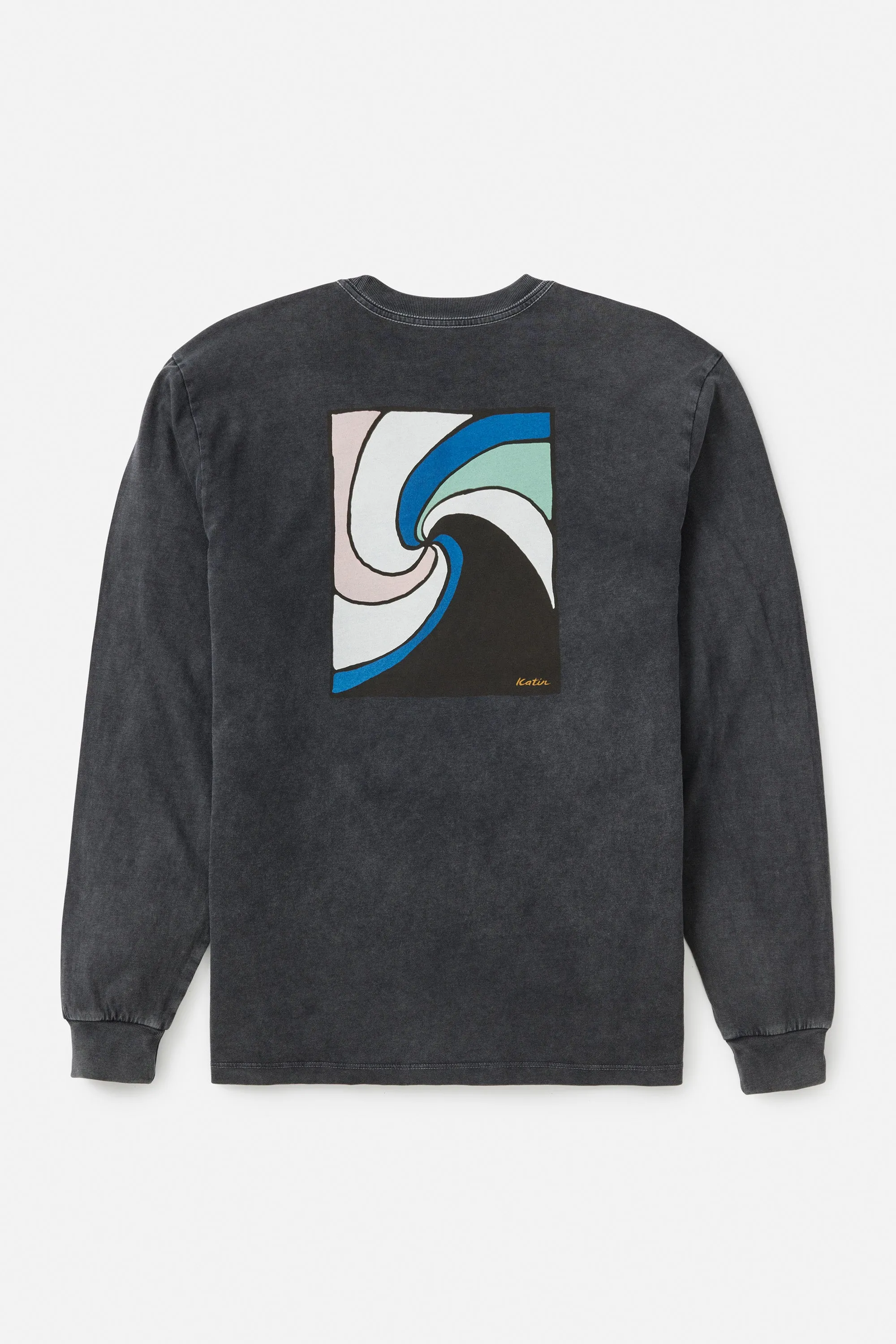 Katin Tempest Long Sleeve Tee in Black Sand Wash