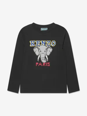 KENZO Boys Long Sleeve T-Shirt in Grey