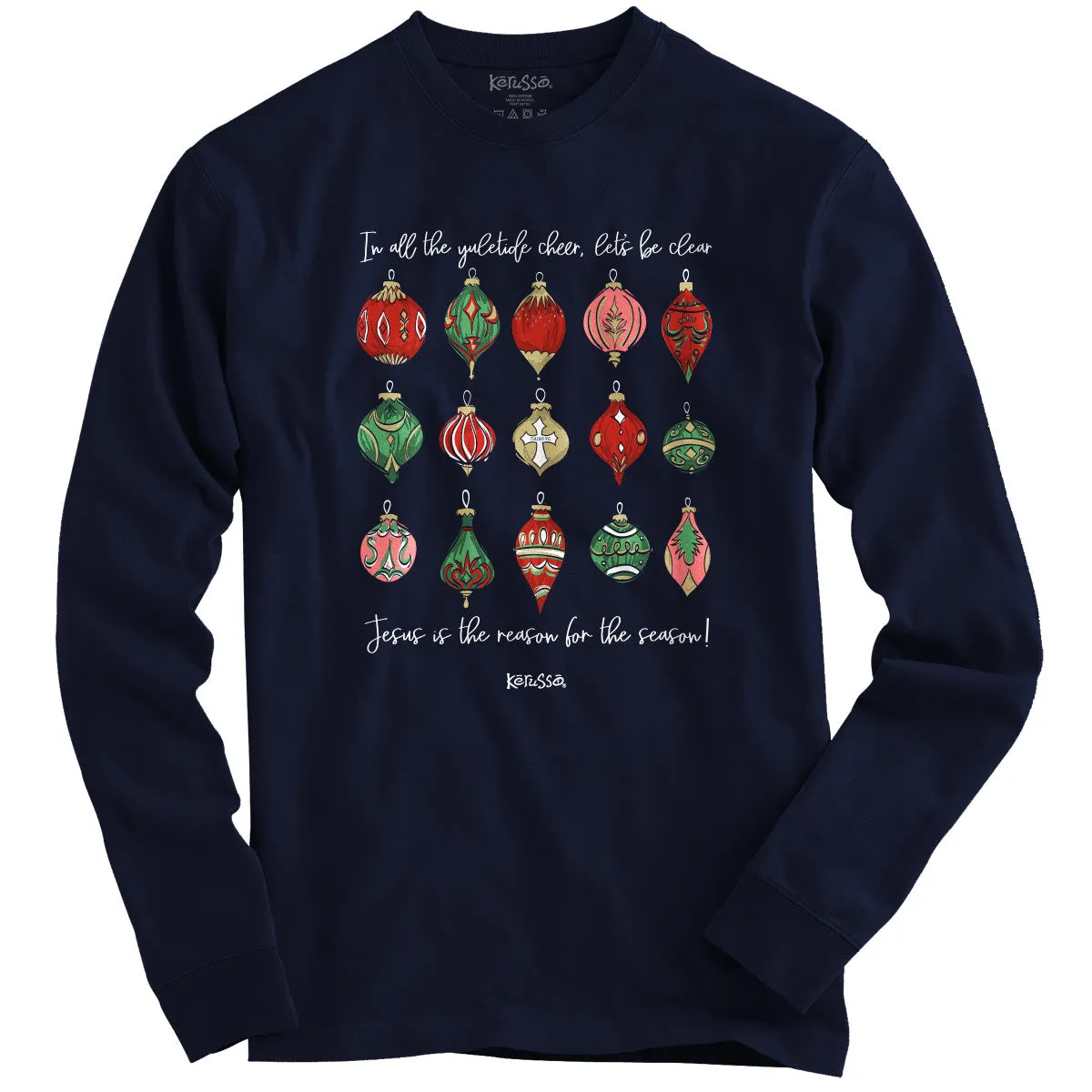 Kerusso Christmas Long Sleeve T-Shirt Ornaments