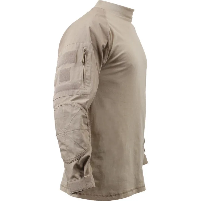 Khaki - Military Tactical Lightweight Flame Resistant Combat Shirt