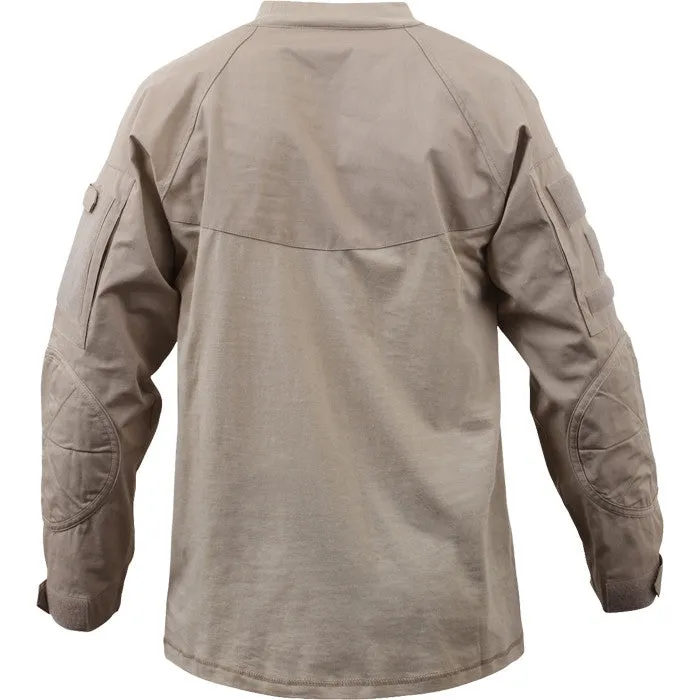 Khaki - Military Tactical Lightweight Flame Resistant Combat Shirt