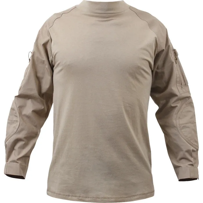 Khaki - Military Tactical Lightweight Flame Resistant Combat Shirt