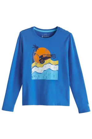 Kid's Coco Plum Everyday Long Sleeve Graphic T-Shirt  |  Classic Blue Dune Buggy