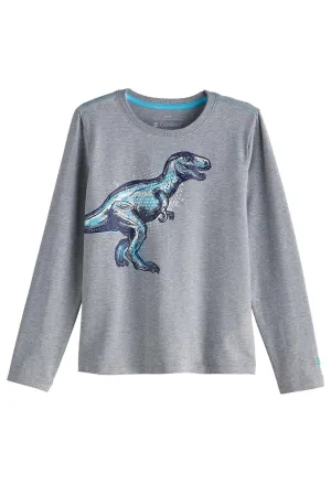 Kid's Coco Plum Everyday Long Sleeve Graphic T-Shirt  |  Grey