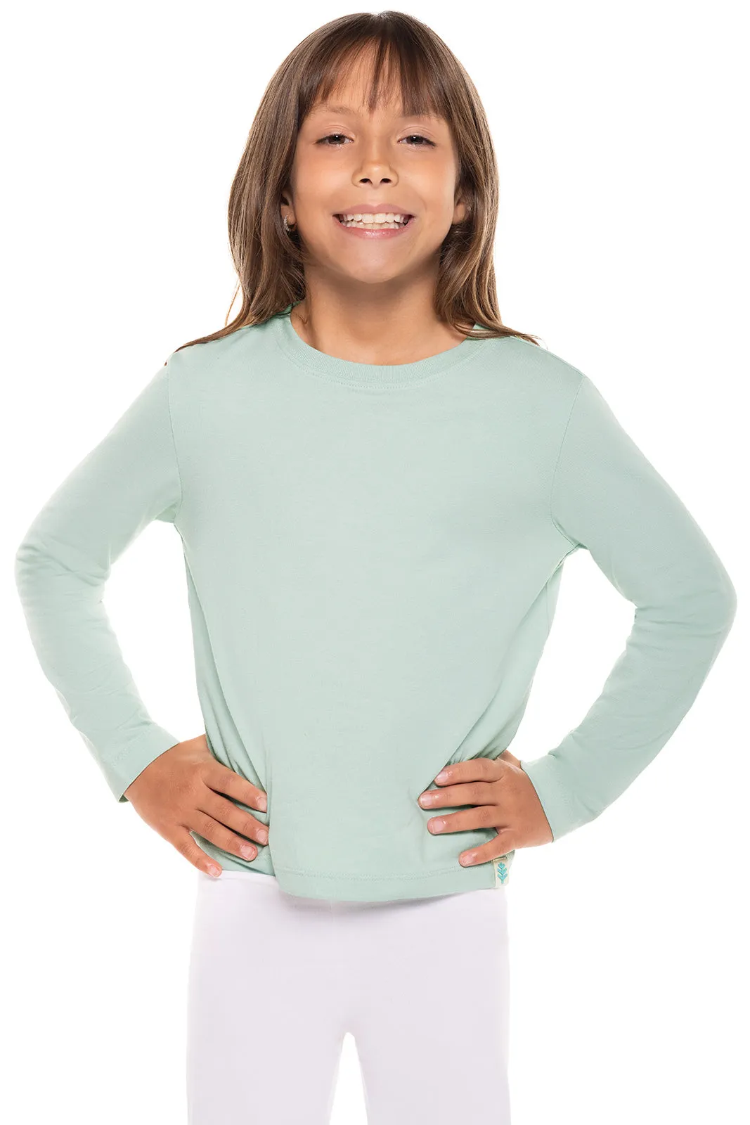 Kid's Coco Plum Everyday Long Sleeve T-Shirt | Misty Aqua