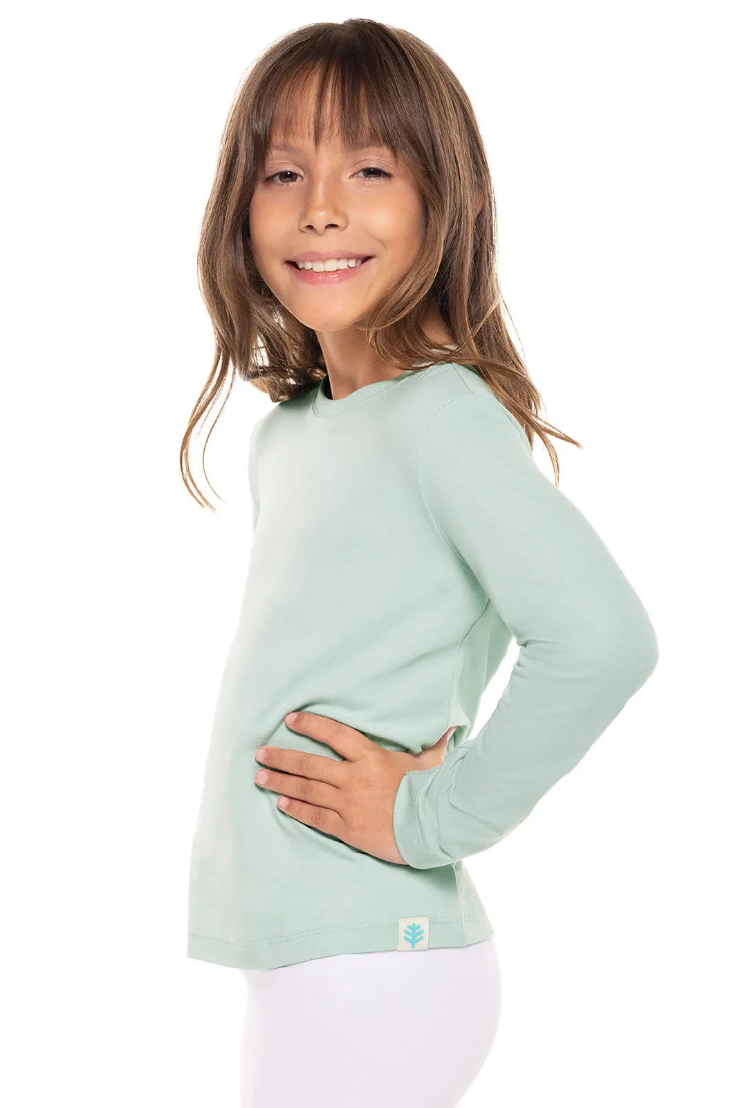 Kid's Coco Plum Everyday Long Sleeve T-Shirt | Misty Aqua