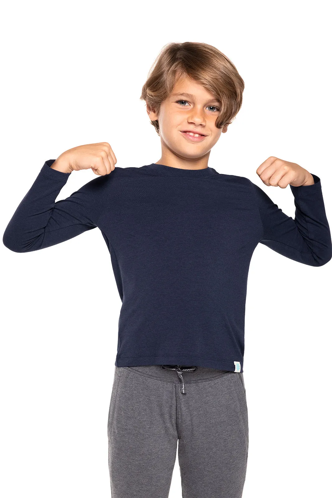 Kid's Coco Plum Everyday Long Sleeve T-Shirt  |  Navy