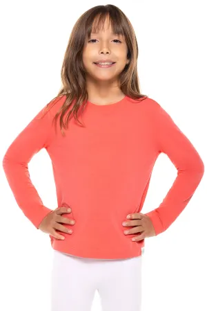 Kid's Coco Plum Everyday Long Sleeve T-Shirt | Vivid Coral