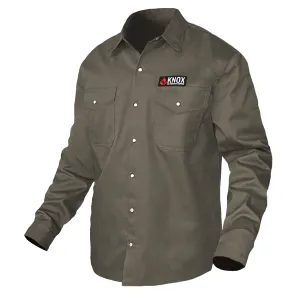 Knox FR Shirt Ash Gray With Pearl Snap Buttons