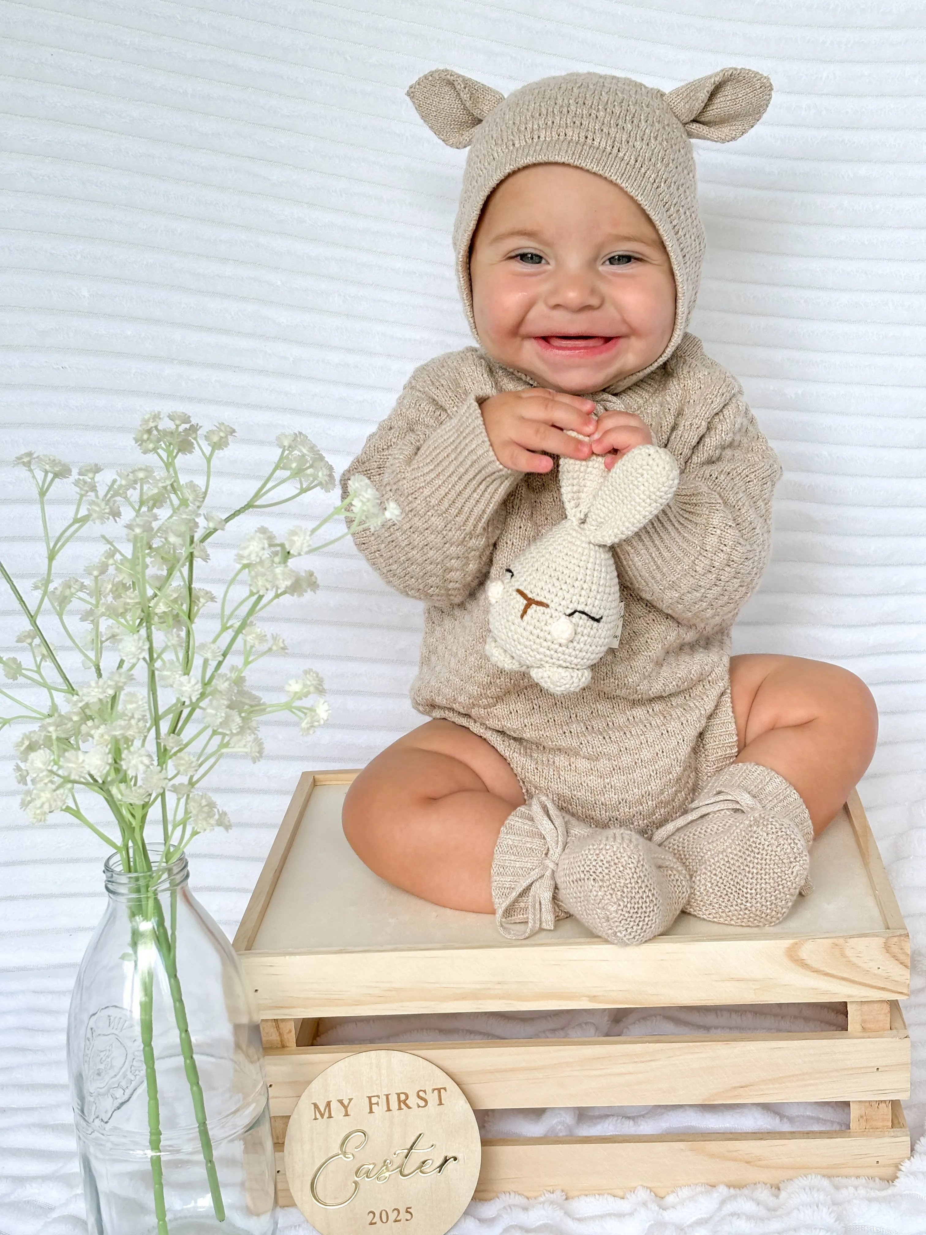 Lamb Knit Bonnet - Fawn