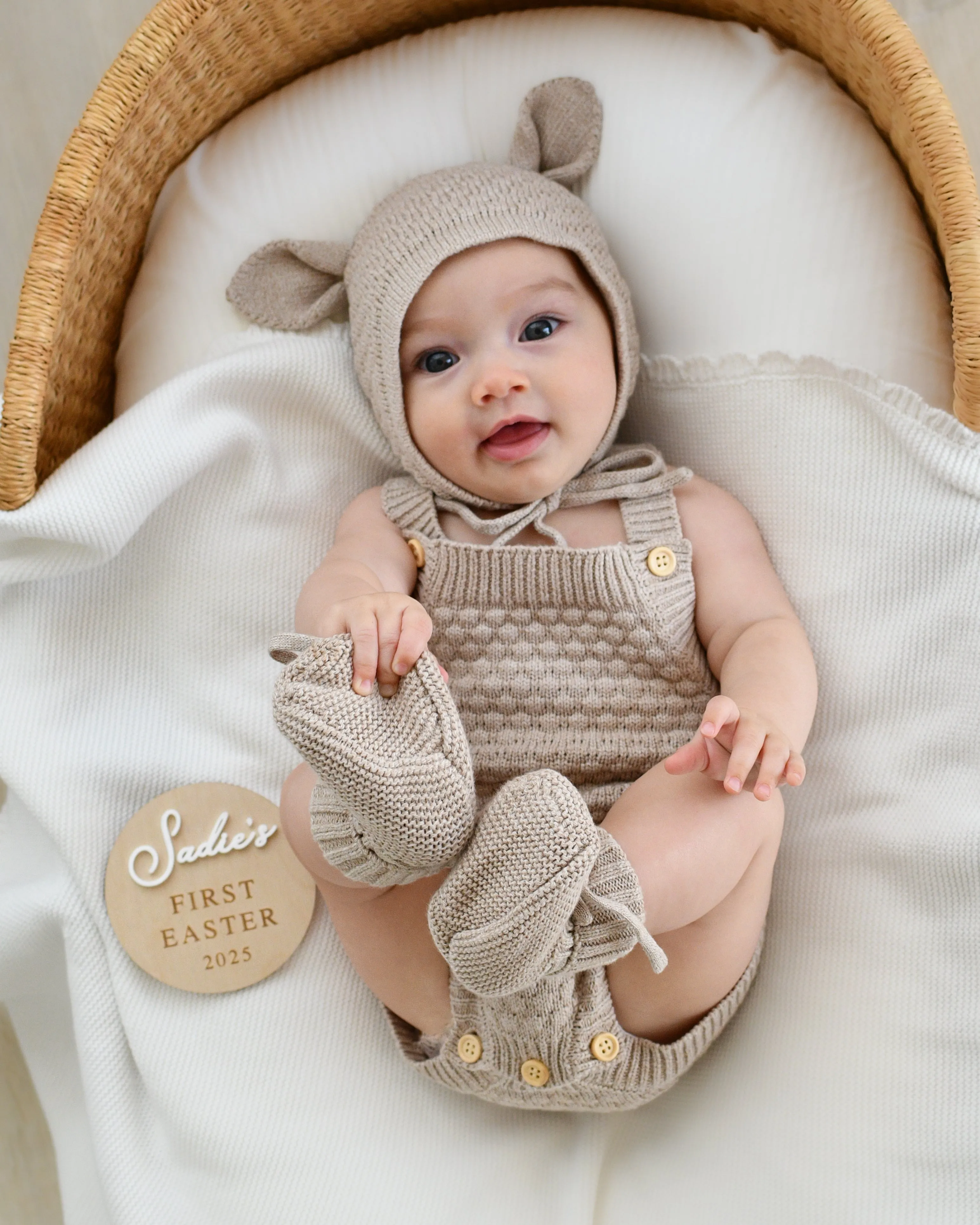 Lamb Knit Bonnet - Fawn