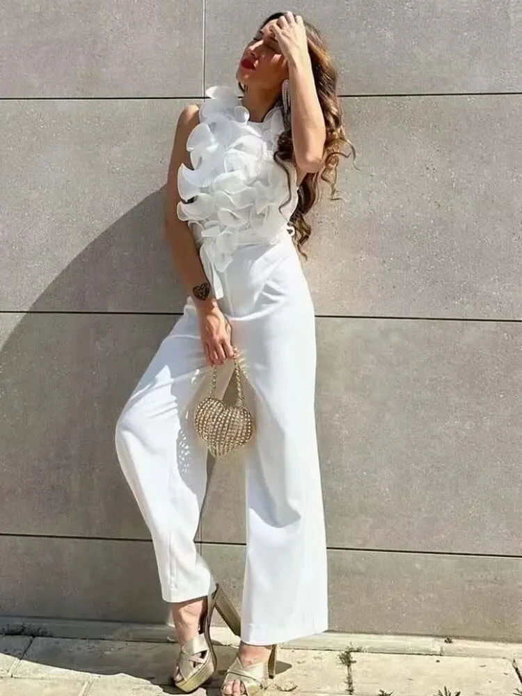 Layered Decoration Long Sleeve Jumpsuits