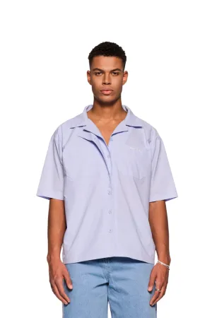 Layered Short Sleeve Shirt Blue