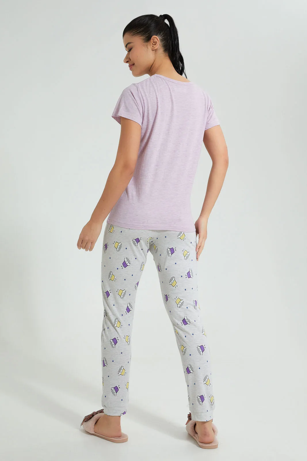 Lilac Coffee Pyjama Set (2 Piece)