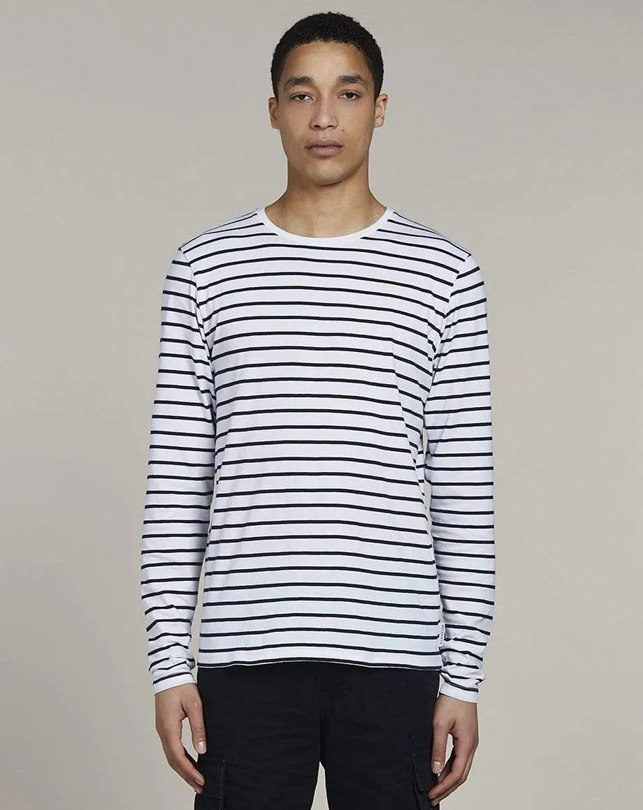 Linn Long Sleeve Mens T-shirt | White