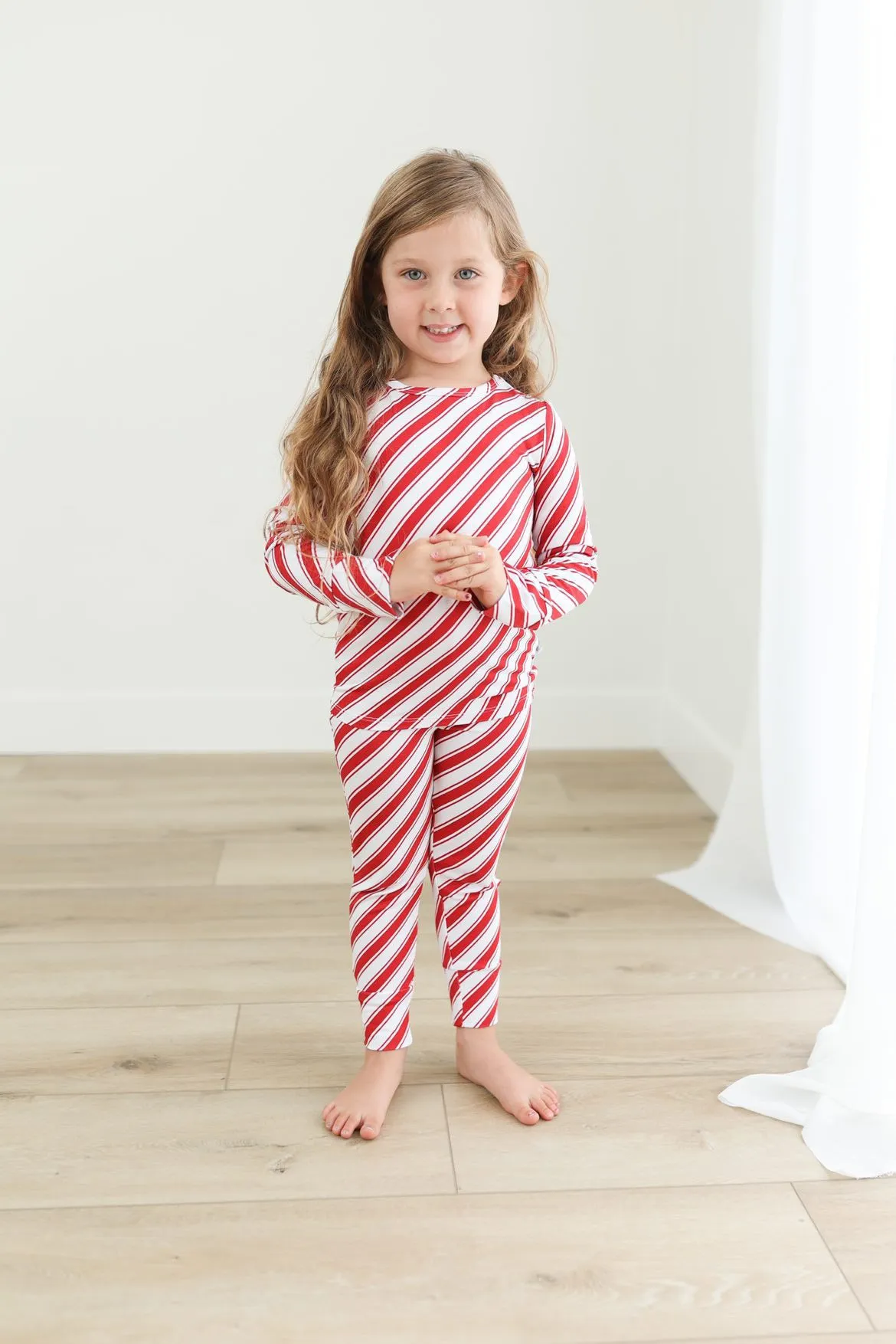 Little Pajama Co. Long Sleeve 2 Piece Set - Candy Cane