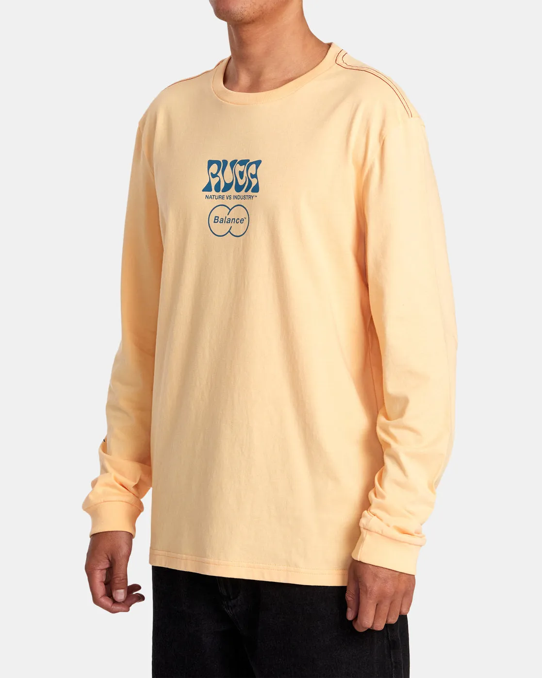 Local Biz Long Sleeve Tee - Light Peach