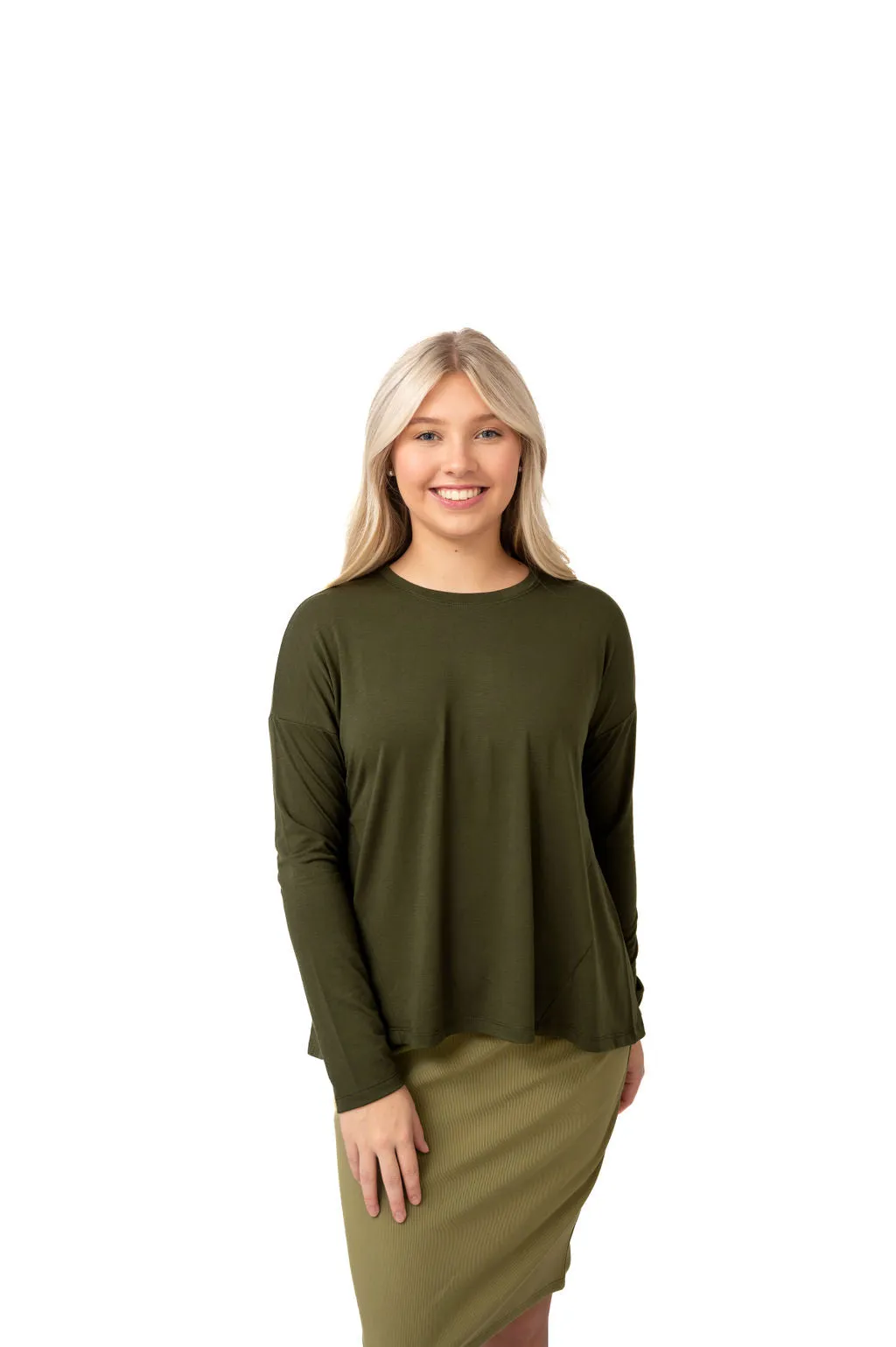 Long Sleeve Every Day Tee -Forest Night