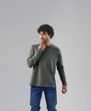 LONG SLEEVE SLIM T-SHIRT  - DARK OLIVE