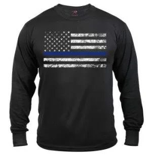 Long Sleeve Thin Blue Line T-Shirt