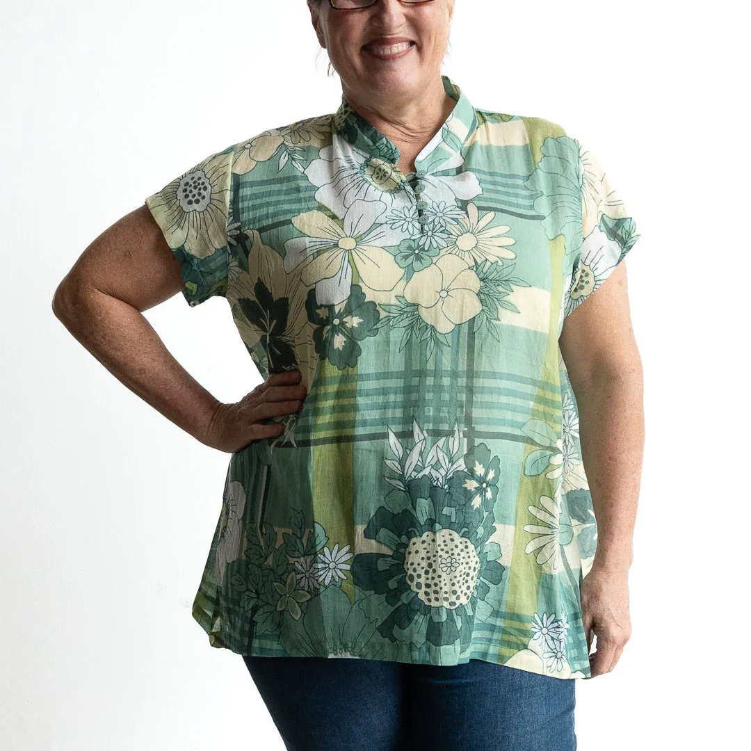 Loose Fit Cotton Tunic Top by KOBOMO - Petal and Plaid